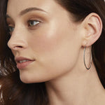 Load image into Gallery viewer, Sterling Silver Faceted Hoop EarringsEarrings - JOOLS By Jenny Brown
