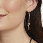 Load image into Gallery viewer, Sterling Silver Single Knot  Drop Earrings - JOOLS By Jenny Brown
