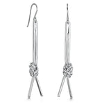 Load image into Gallery viewer, Sterling Silver Double Knot Drop Earrings - JOOLS By Jenny Brown
