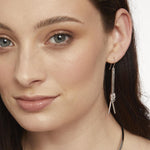 Load image into Gallery viewer, Sterling Silver Double Knot Drop Earrings - JOOLS By Jenny Brown
