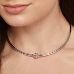 Load image into Gallery viewer, Sterling Silver Torque Double Knot Necklace-JOOSL by Jenny Brown
