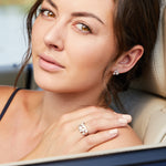 Load image into Gallery viewer, Sterling Silver Raindance Earrings With Cubic Zirconia Stones- JOOLS by Jenny Brown
