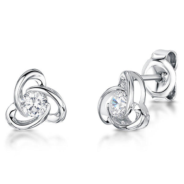 Sterling Silver Open Knot Earrings- JOOLS by Jenny Brown