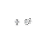 Load image into Gallery viewer, Sterling Silver Round Stud Earring With Star Cutout &amp; Central Cubic Zirconia JOOLS by Jenny Brown

