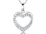 Load image into Gallery viewer, Sterling Silver Double Open Heart Pendant-JOOLS By Jenny Brown

