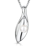 Load image into Gallery viewer, Sterling Silver Pearl Marquise Shape Pendant
