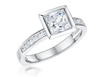 Load image into Gallery viewer, Sterling Silver 2 Carat Bezel Set ring-JOOLS by Jenny Brown
