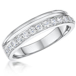 Load image into Gallery viewer, Sterling Silver Half Zirconia Ring
