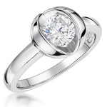 Load image into Gallery viewer, Sterling Silver Open Tension Set Cubic Zirconia Ring-JOOLS by Jenny Brown
