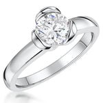 Load image into Gallery viewer, Sterling Silver Solitaire Ring In A Tulip Setting- JOOLS by Jenny Brown
