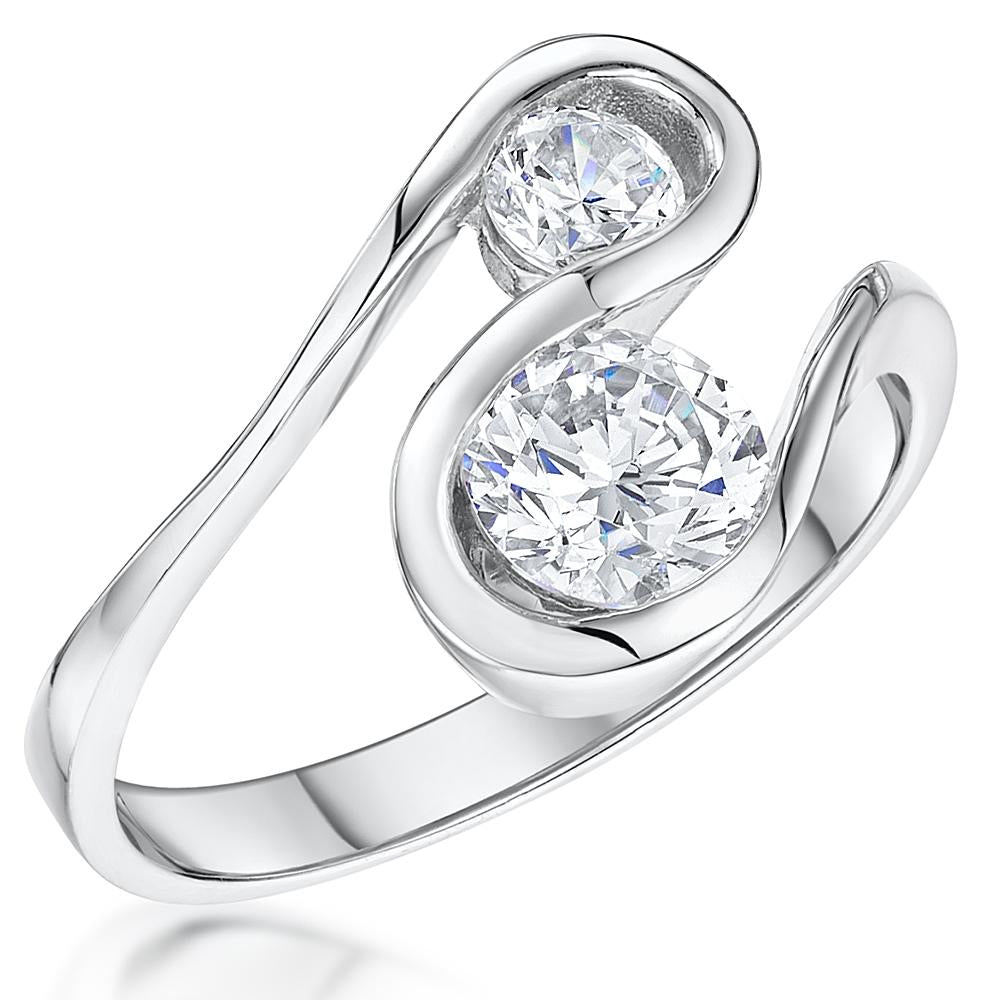 Sterling Silver Ring S Shape Set