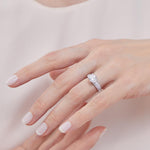 Load image into Gallery viewer, Sterling Silver Solitaire Ring Set With A Two Carat Centre Stone - JOOLS By Jenny Brown
