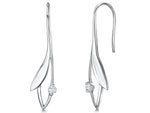 Load image into Gallery viewer, Sterling Silver Leaf Drop Earrings
