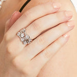 Load image into Gallery viewer, Sterling Silver Bubble Ring Set With 8 Rub Set Round Cubic Zirconia Stones - JOOLS By Jenny Brown
