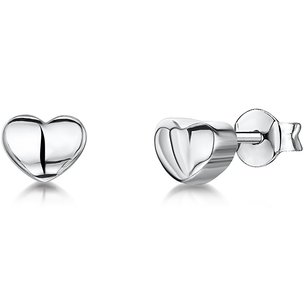 Sterling Silver Heart Stud EarringEarrings - JOOLS By Jenny Brown